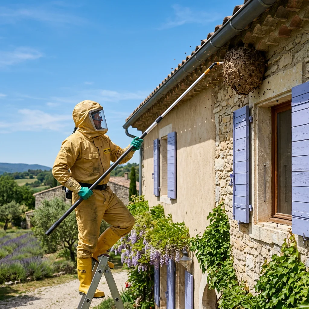 Destruction sécurisée de nids de frelons asiatiques et guêpes à Marseille
