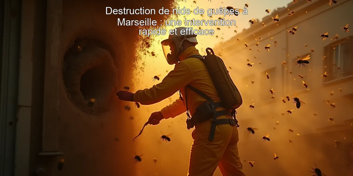 Destruction de nids de guêpes à Marseille : une intervention rapide et efficace